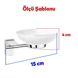 Banyo Lavabo  Wc Vidalı Metal Sabunluk Katı Sabunluk Cam Haznesi El Sabunluğu Kristal