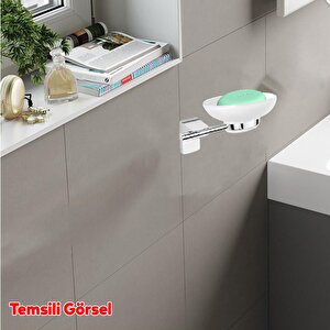 Banyo Lavabo  Wc Vidalı Metal Sabunluk Katı Sabunluk Cam Haznesi El Sabunluğu Kristal