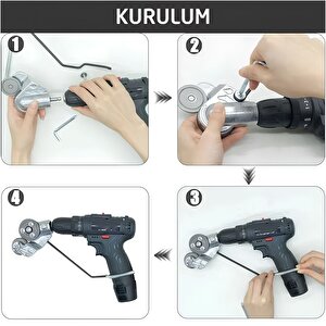 Metal Plaka Sac Kesme Kesim Aparatı Matkap Uyumlu