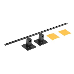 Yapışkanlı Havluluk Metal Siyah Banyo Lavabo Mutfak Uzun Kağıt Bez Havlu Askısı Kağıtlık 39 Cm