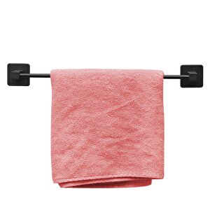 Yapışkanlı Havluluk Metal Siyah Banyo Lavabo Mutfak Uzun Kağıt Bez Havlu Askısı Kağıtlık 39 Cm