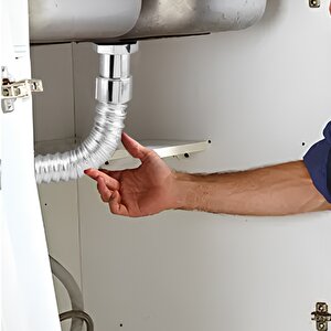 Standart Lavabo Evye Sifonu Uzun Plastik Körüklü Kıvrılabilir 33-80 Cm Uzayabilir Krom Renk