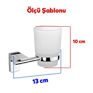 Banyo Metal Diş Fırçalık Vidalı Askı Lavabo Diş Fırçası Stand Kabı Kutusu Hazneli Krom