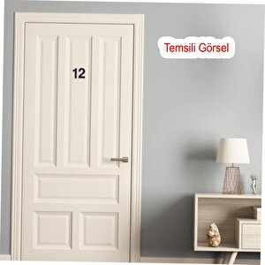 Kapı Numarası Yapışkanlı Küçük Boy 50 Mm 5 Cm Numara 8 Rakam Sekiz Sayı Siyah Renk Numaralar 1 Adet