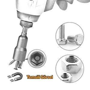 Manyetik Mıknatıslı Matkap Uyumlu 5 6 7 8 9 10 11 12 13 Mm Somun Civata Adaptör Seti Crv Metal Uç