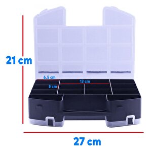 24 Bölmeli Organizer Kutu Çift Taraflı Küçük Malzeme Alet Takım Çantası