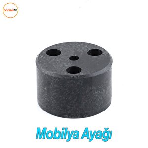 Mobilya Ayak Yükseltici Baza Ayağı Koltuk Kanepe Altı Puf Ayakları Yükseklik=3.7 Cm Siyah