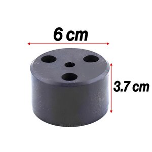 Mobilya Ayak Yükseltici Baza Ayağı Koltuk Kanepe Altı Puf Ayakları Yükseklik=3.7 Cm Siyah 10 Adet