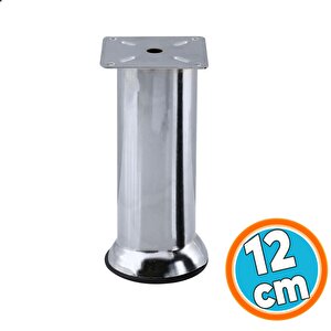 Mobilya Ayak Krom Baza Koltuk Kanepe Yatak Çekyat Destek Ayağı Metal Yükseltici Ayakları 12 Cm