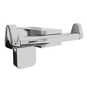 Banyo Bornoz Havlu Asma Askısı Lavabo Çatal 2'li Metal Sağlam Aparat Krom Askılık Vidalı