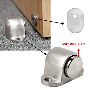 Mıknatıslı Metal Kapı Tutucu Çarpma Önleyici Durdurucu Stoper Vidalı Tampon Krom 1 Adet