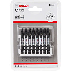 - Impact Control Serisi Çift Taraflı Vidalama Ucu 8'li T15/20x4 T25/30x4 *65mm