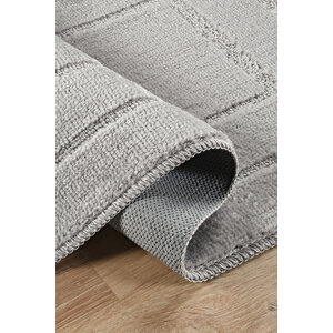 Doğal Kaymaz Taban Banyo Paspas Seti Uzun Ömürlü Yumuşak Dokulu Su Emici Yıkanabilir Çerçeve Set 50x80-50x40 Gri