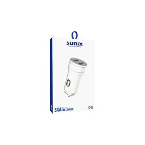 3.0a Çift Usb Port Araç İçi Telefon Şarjı C-30