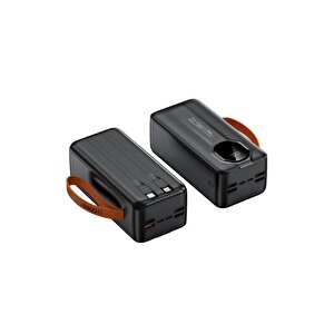 50.000 Mah Pd 22,5w Hızlı Şarj Kendinden Kablolu Taşınabilir Powerbank Pb-80