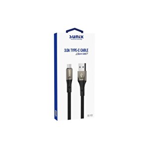 3.0a Usb-a Type-c  Örgülü Secret Data Ve Şarj Kablosu Sc-122