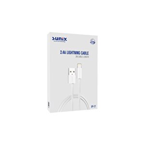 2.4a Usb Lightning Örgülü Hızlı Şarj Ve Data Kablosu 2 Metre Ip-17