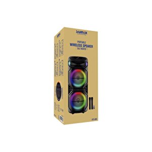 60w 12v/4500 Mah Çift Mikrofonlu 30x2 Woofer 110 Cm Bluetooth Hoparlör Bts-80s