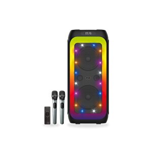 80w 6000 Mah Çift Mikrofonlu Ledli Bluetooth Hoparlör Bts-x700