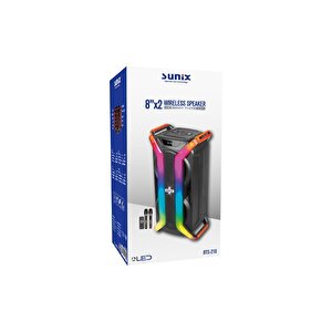 40w 5500 Mah X-bass Çift Mikrofon Ve Kumandalı Led Işıklı Bluetooth Hoparlör Bts-210