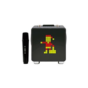 15w 11x11 Piksel Led Ekranlı Karaoke Bluetooth Hoparlör Siyah Bts-270