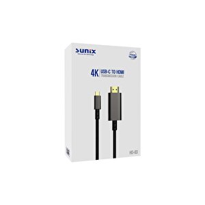 Sunix 4k Usb-c Hdmi 185 Cm Görüntü Aktarım Kablosu Hd-03