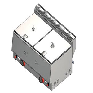 Csa Karacasan Fritöz Çiftli Ekonomik 8+8 Litre Gazlı