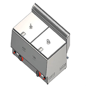 Csa İnox Karacasan Endüstriyel Fritöz Çiftli Ekonomik 8+8 Litre Doğalgazlı