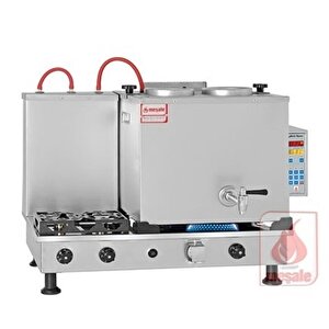Inox Akıllı Full Otomatik 2 Demlikli Çay Kazanı Msl-inafo2
