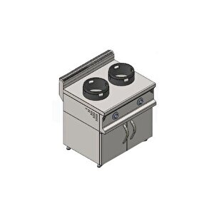 Csa Karacasan 900 Seri Dolaplı Çiftli Doğalgazlı Wok Ocak