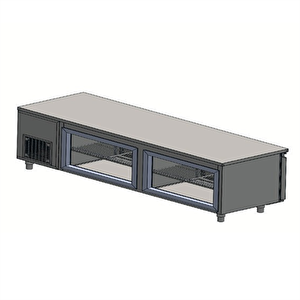 Csa Karacasan  632 Lt 235 Cm Dört Kapılı Tezgah Tipi Et Balık Dolabı Dolabı