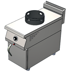 Csa Karacasan 900 Seri Dolaplı 40 Cm Tek Gözlü Doğalgazlı Wok Ocak