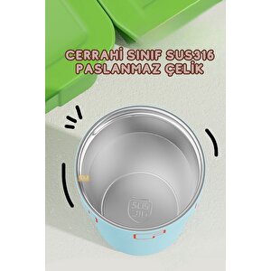 Yeni Koleksiyon 550ml Led Sıcaklık Göstergeli Rahat İçim Paslanmaz Çelik Akıllı Termos Mug Siyah-yeşil