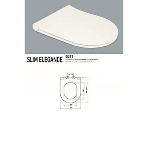 Duroplast Slim Elegance Yavaş Kapanan Klozet Kapağı 0411