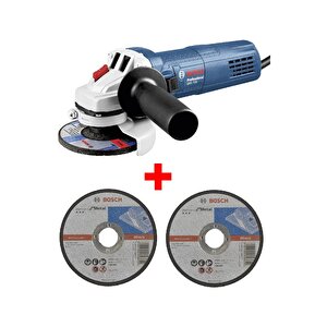 Avuç Taşlama Makinesi Gws 750 115mm Spiral + 2 Adet 115mm X 2.5mm Düz Metal Kesme Diski
