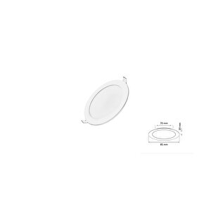 3w Sıva Altı Yuvarlak Slim Led Panel Sarı Işık 2 Adet