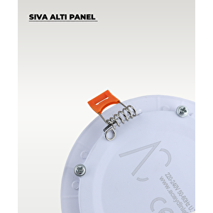 3w Sıva Altı Yuvarlak Slim Led Panel Sarı Işık 2 Adet