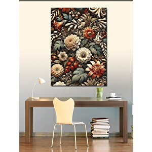 Kanvas Tablo Detaylı Çiçek Deseni 100x140 cm