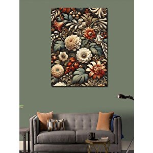 Kanvas Tablo Detaylı Çiçek Deseni 100x140 cm