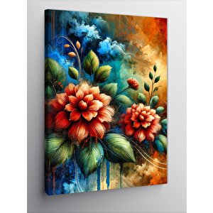 Kanvas Tablo Renkli Çiçek Buketi 70x100 cm