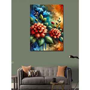 Kanvas Tablo Renkli Çiçek Buketi 70x100 cm
