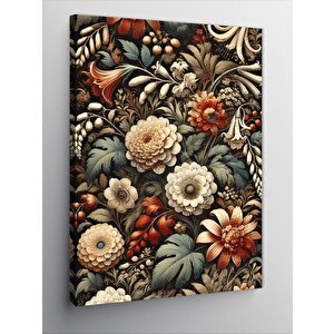 Kanvas Tablo Detaylı Çiçek Deseni 70x100 cm