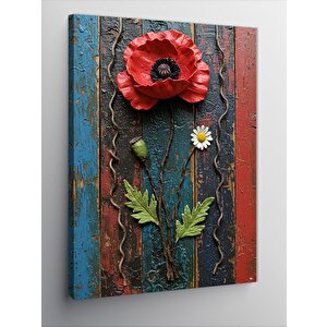 Kanvas Tablo Çiçek Ve Yapraklar 50x70 cm