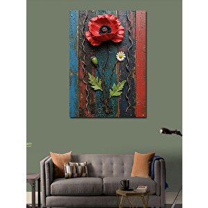 Kanvas Tablo Çiçek Ve Yapraklar 50x70 cm