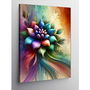 Kanvas Tablo Renkli Çiçek Patlaması 50x70 cm