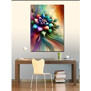Kanvas Tablo Renkli Çiçek Patlaması 50x70 cm
