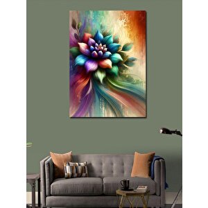 Kanvas Tablo Renkli Çiçek Patlaması 50x70 cm
