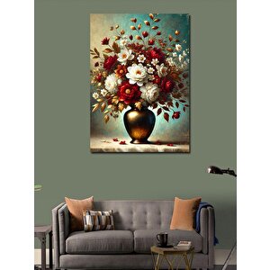 Kanvas Tablo Vazoda Çiçek Demeti 70x100 cm