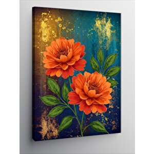 Kanvas Tablo Kırmızı Çiçek Demeti 100x140 cm