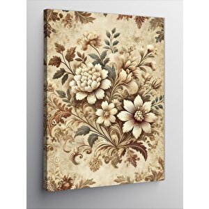 Kanvas Tablo Klasik Çiçek Deseni 70x100 cm
